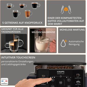 Produktbild für Kaffeevollautomat Krups EA 9108, schwarz