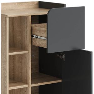 Produktbild für Badschrank Vicco Karen, 4 Füße, anthrazit / sonoma eiche
