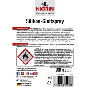 Produktbild für Silikonspray Nigrin Performance Hybrid, Gleitspray