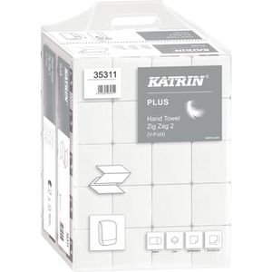 Produktbild für Papierhandtücher Katrin Plus ZZ 2, 35311, 2-lagig