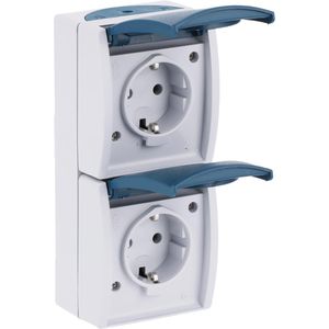 Produktbild für Steckdose Busch-Jaeger Ocean 20-02 EW-53, IP44, Aufputz