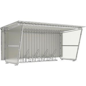 Produktbild für Fahrradunterstand WSM Siegen S18 2302, grauweiß, aus Metall