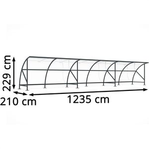 Produktbild für Fahrradunterstand WSM Bamberg B 1/12, anthrazit, aus Metall