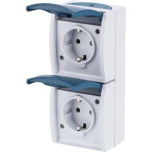 Steckdose Busch-Jaeger Ocean 20-02 EW-53, IP44, Aufputz