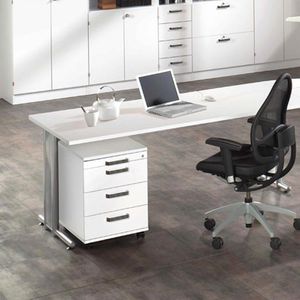 Produktbild für Rollcontainer Hammerbacher Solid TC30, aus Holz, weiß