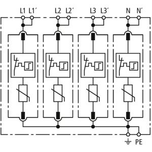 Produktbild für Überspannungsableiter DEHN DG MP TNS, 275 V UC, TYP 2 + TYP 3
