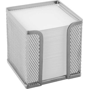 Produktbild für Zettelbox Böttcher-AG Mesh Line, silber, 10 x 10 cm