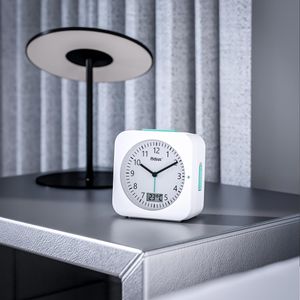 Produktbild für Wecker Mebus 25610, weiß, analog