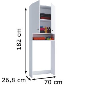 Produktbild für Waschmaschinenschrank VCM Lona 913840, weiß