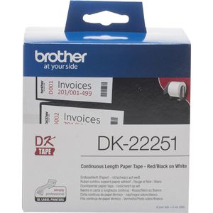 Produktbild für Brother-Etiketten Brother DK-22251, weiß