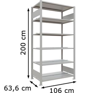 Produktbild für Aktenregal Schulte MULTIplus150, 36043, aus Metall