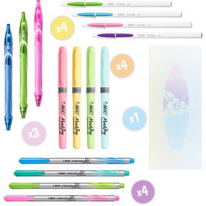 Produktbild für Schreibset Bic Pastel Dream, 992735, 16-teilig