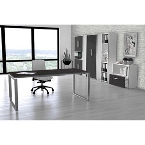 Produktbild für Schreibtisch Kerkmann Aveto, anthrazit / silber