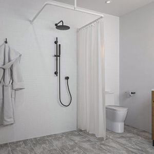 Produktbild für Duschvorhangstange Sealskin Easy Roll Komplett-Set