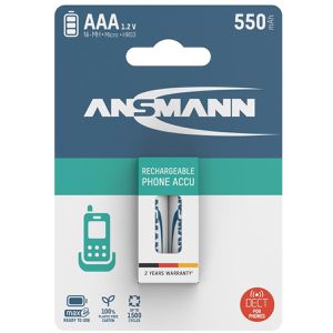 Produktbild für Akku Ansmann Phone DECT maxE, 1,2 V, 550 mAh