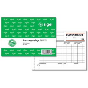 Buchungsbelege Sigel BU615, A6 quer