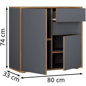 Produktbild für Kommode VCM Salia 920759, anthrazit