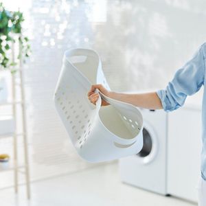 Produktbild für Wäschekorb Rotho Jona, weiß, mit 4 Griffen