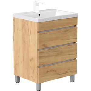 Produktbild für Waschtisch Posseik Fellini 70, stehend, eiche gold