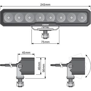Produktbild für Zusatzscheinwerfer OSRAM LEDriving WL VX250-WD, 12V / 24V, LED