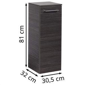 Produktbild für Bad-Hängeschrank Fackelmann B.perfekt, 84175, matt anthrazit