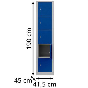 Produktbild für Schließfachschrank Lüllmann XL, 523911, blau