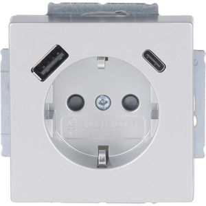 Produktbild für Steckdose Busch-Jaeger Plattform 63, 20EUCB2USBAC-83 Unterputz