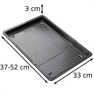Produktbild für Backblech Zenker Black Metallic, schwarz, gelochtes Stahlblech