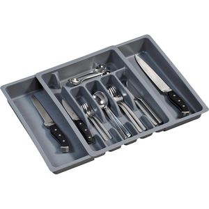 Produktbild für Besteckkasten Kesper 30087, grau, aus Kunststoff