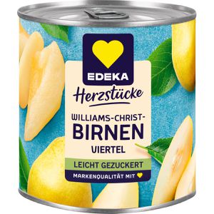 Produktbild für Obstkonserve Edeka Herzstücke Williams-Christ-Birnen