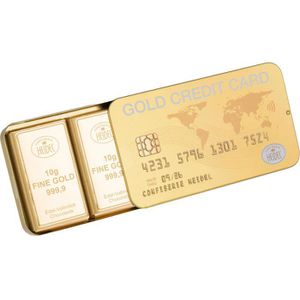 Produktbild für Geschenkset Heidel Gold Kreditkarte