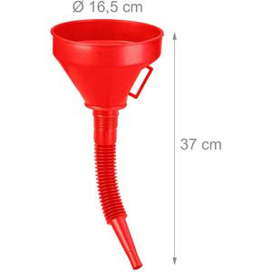Produktbild für Trichter Relaxdays 10034230, rot, 5-teiliges Set