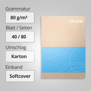 Produktbild für Notizbuch share 4-0015139, Karton Softcover