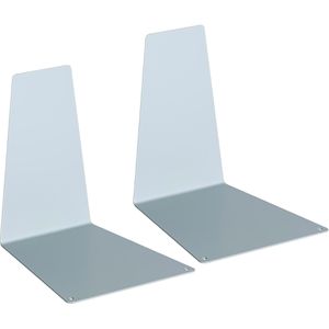 Produktbild für Buchstütze Alco 4304-29, keilförmig, grau