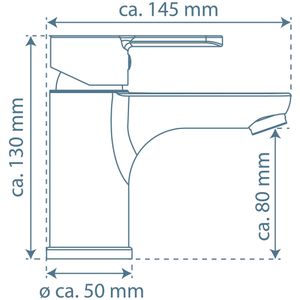 Produktbild für Waschtischarmatur Schütte Denver, schwarz matt
