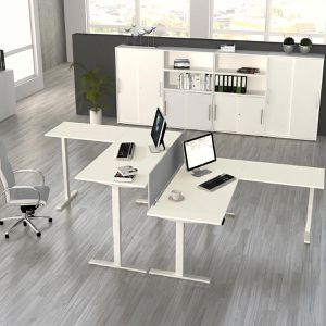 Produktbild für Schreibtisch Kerkmann Move 3, weiß / weiß