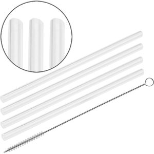 Strohhalme Fackelmann Rio Party, gerade, aus Glas