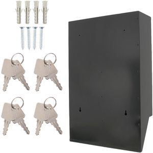 Produktbild für Briefkasten Rottner T06209 Depot 4 silber/schwarz, aus Stahl