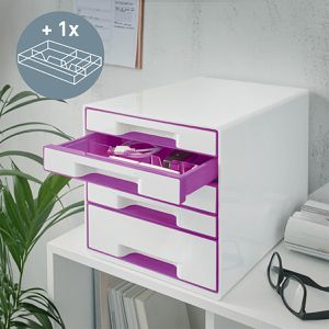 Produktbild für Schubladenbox Leitz 5214-20-62, WOW Cube, A4