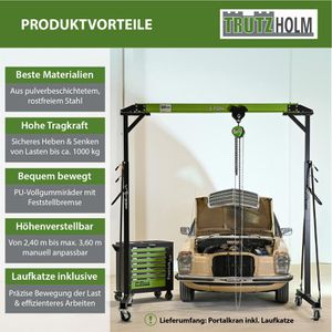 Produktbild für Werkstattkran Trutzholm 42069, Portalkran mit Laufkatze
