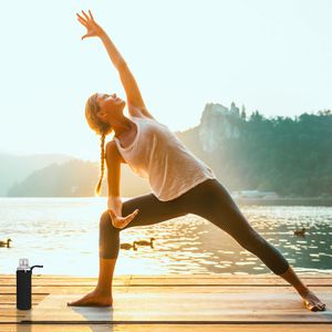 Produktbild für Trinkflasche Relaxdays 10029992, mit Hülle