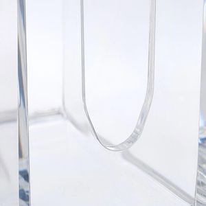 Produktbild für Wattestäbchenbehälter Relaxdays L, transparent, Bambusdeckel