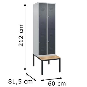 Produktbild für Spind CP-Möbel Classic PLUS, anthrazit