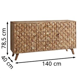 Produktbild für Sideboard Wohnling Rewa WL5.598, aus Massivholz, akazie