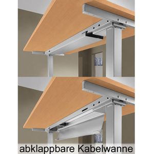 Produktbild für Schreibtisch Hammerbacher XMST 29214, buche, mit Sideboard