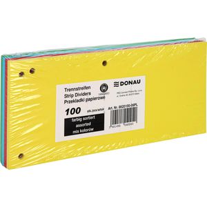 Produktbild für Trennstreifen DONAU 8620100-99PL Duo, farbig sortiert