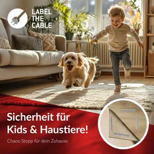 Produktbild für Klettband Label-the-cable Easy Tape Strap, weiß