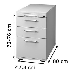 Produktbild für Standcontainer Hammerbacher Solid SC40, lichtgrau