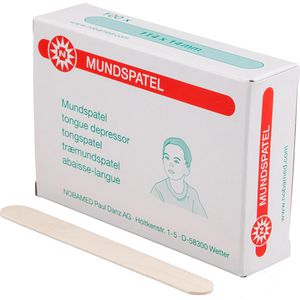 Nobamed Holzspatel Mundspatel, 114 x 14mm, unsteril, 100 Stück