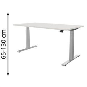 Produktbild für Schreibtisch fm-Büromöbel fouraction weiß / silber